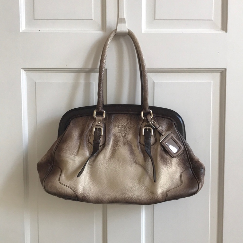Authentic Prada Ombré Cervo Frame Bag